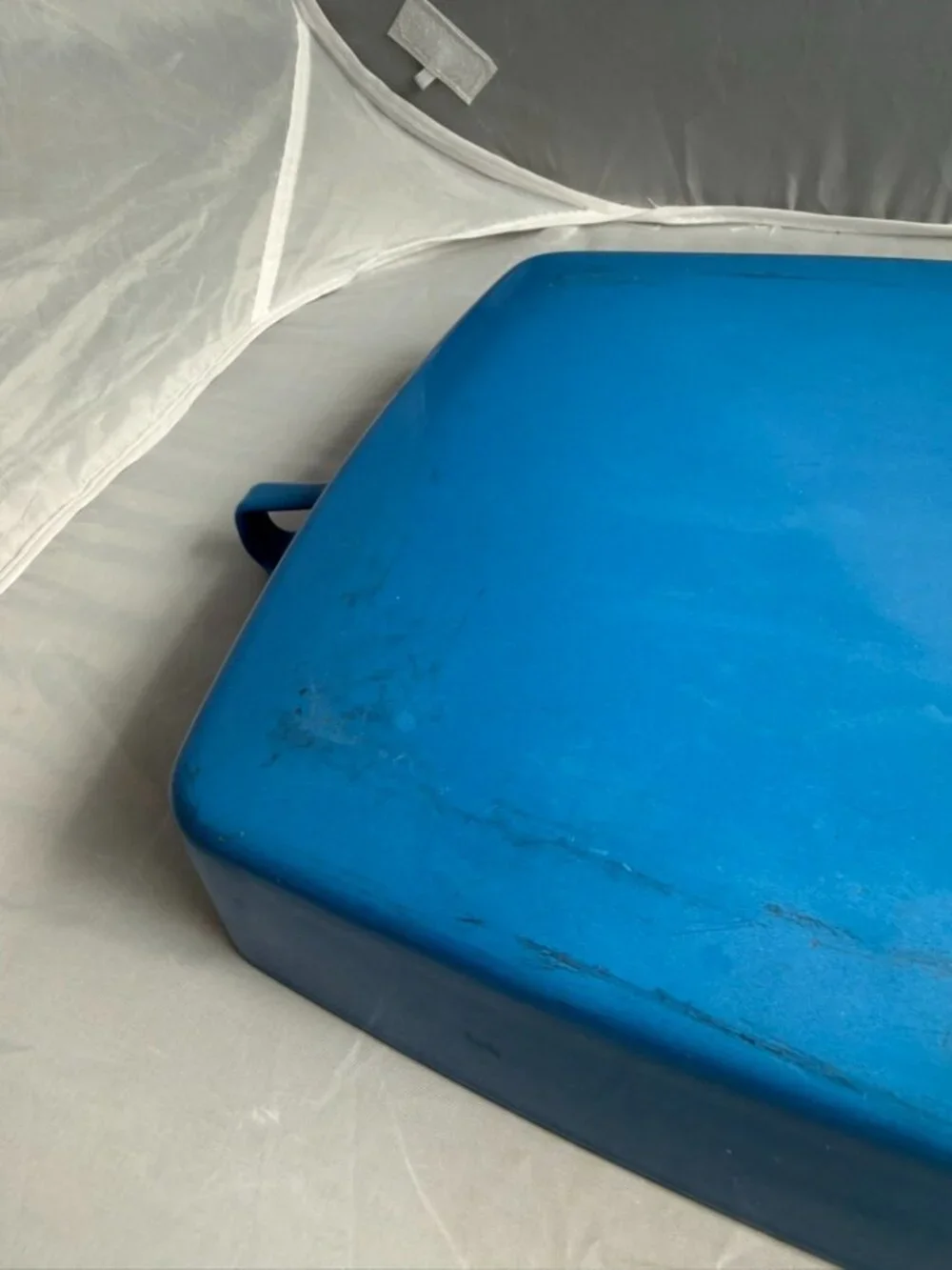Dansk Blue Cream Enamel Kobenstyle Roasting Pan Baker Dish Rectangular Casserole